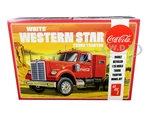 Skill 3 Model Kit White Western Star Semi Truck Tractor "Coca-Cola" 1/25 Scale Model by AMT