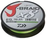 Daiwa splétaná šňůra j-braid chartreuse 150 m-průměr 0,22 mm / nosnost 17 kg