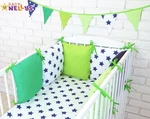 Polštářkový mantinel s povlečením Baby Nellys - č. Blo1, vel. 120x90