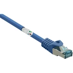 Basetech BT-2270668 RJ45 sieťové káble, prepojovacie káble CAT 6A S/FTP 10.00 m modrá s ochranou, samozhášavý 1 ks