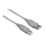 Hama #####USB-Kabel USB 2.0 #####USB-A Stecker, #####USB-B Stecker 7.50 m sivá pozlátené kontakty
