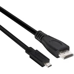 club3D HDMI prepojovací kábel #####HDMI-Micro-D Stecker, #####HDMI-A Stecker 1.00 m čierna CAC-1351 high speed HDMI s et