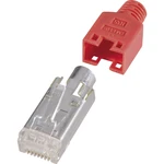 Hirose Electronic  Konektor RJ45, tienený CAT5e HRS8RT10 zástrčka, rovná  Počet pólov: 8P8C  červená 10 ks