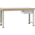 Manuflex WP5407.9006 Kompletný štandardný pracovný stôl PROFI s plastovou platňou, ŠxHxH = 1500 x 700 x 840 mm