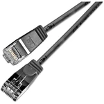 Slim Wirewin PKW-LIGHT-STP-K6 3.0 SW RJ45 sieťové káble, prepojovacie káble CAT 6 U/FTP 3.00 m čierna  1 ks