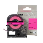 Epson HTC9PW, 9mm x 8m, černý tisk / ružový podklad, kompatibilní páska