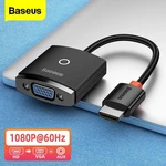 Baseus HDMI-compatible to VGA Adapter With 3.5mm Audio Jack /Micro USB Power Supply For Laptop Projector Switch PS4 TV M