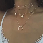 Bohemian Moon Multi-layer Necklace