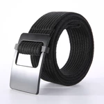 ZANLURE 120cm Adjustable Canvas Tactical Belt Leisure Waist Belts with Zinc Alloy Buckle