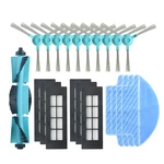 21pcs Replacements for Conga 3090 Vacuum Cleaner Parts Accessories Main Brush*1 Side Brushes*10 HEPA Filters*6 Mop Cloth