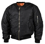 Bunda MFH® Flight Jacket MA1 “Bomber“ – Čierna (Farba: Čierna, Veľkosť: XXL)