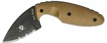 Nôž s pevnou čepeľou TDI Law Enforcement KA-BAR® – Čierna čepeľ, Coyote (Farba: Coyote, Varianta: Čierna čepeľ)