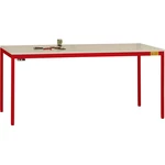 Manuflex LD1908.3003 ESD pracovný stôl UNIDESK s melamínovou doskou, rám rubínovo červený RAL 3003, š xhxv = 1200 x 800