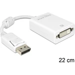 Delock 61765 DisplayPort / DVI adaptér [1x zástrčka DisplayPort - 1x DVI zásuvka 24+5-pólová] biela s feritovým jadrom 1