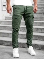 Pantaloni verde-inchis cargo joggers Bolf CT6710SO