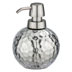 Keramický dávkovač na mydlo v striebornej farbe Wenko Luna, 500 ml
