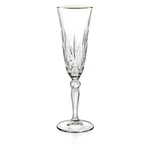 Pohárik na sekt s okrajom v zlatej farbe Brandani Flute