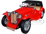 1947 MG TC Midget Red 1/18 Diecast Model Car by Road Signature