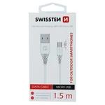 Datový kabel SWISSTEN USB / MICRO USB 1,5m white (9mm)