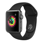 Apple Watch Series 3 GPS, 38mm Space Grey Aluminium Case with Black Sport Band MTF02CN/A
