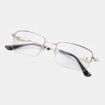Unisex Folding Half Frame Anti-Blue Light Dual-Use Intelligent Zoom Multi-Focus Color Changing Reading Glasses Presbyopi