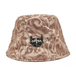 Jassy Men's Cotton Polyester Outdoor Casual Leopard Jacquard Tie Dye Bucket Hat Street Sun Hat