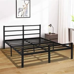 Full Bed Frame with Headboard, 14 Inch Platform Bed Frame No Box Spring Needed, Metal Full Size Bed Frame with Storage ,