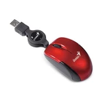 Myš Genius Micro Traveler V2 (31010125107) červená počítačová myš • rozlíšenie 1 200 DPI • 3 tlačidlá • navíjací kábel • vhodná na cestovanie