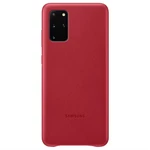 Kryt na mobil Samsung Leather Cover na Galaxy S20+ (EF-VG985LREGEU) červený ochranný zadný kryt • určený pre Samsung Galaxy S20+ • materiál: teľacia k