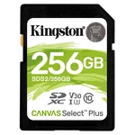 Pamäťová karta Kingston Canvas Select Plus SDXC 256GB UHS-I U3 (100R/85W) (SDS2/256GB) pamäťová karta SD • kapacita 256 GB • čítanie 100 Mb/s • zápis 