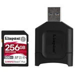 Pamäťová karta Kingston Canvas React Plus SDXC 256GB UHS-II U3 (300R/260W) + čtečka (MLPR2/256GB) pamäťová karta SD • kapacita 256 GB • trieda UHS 3 (