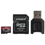 Pamäťová karta Kingston Canvas React Plus MicroSDXC 128GB UHS-II U3 (285R/165W) + adaptér + čtečka (MLPMR2/128GB) pamäťová karta microSD • kapacita 12