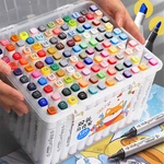 TOUCH 36/48/60/80 Colors Marker Pen Set Dual Head Oily Marker Pen Painting Sketching Bright Color Pen Set For Children S