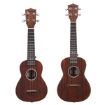 Andrew 21/23 Inch Mahogany High Molecular Carbon String Tan Color Ukulele for Guitar Player