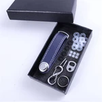 DIY Creative Keychain Genuine Leather Key Storage Pocket Ring Keyring Handmade Birthday Gifts for Friends