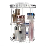 360 Degree Rotation Transparent Acrylic Cosmetics Storage Box Fashion Spin Multi-function Desktop Detachable Makeup Beau