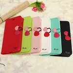 Bakeey for iPhone 6 5.5 inch Cherry Flip Folding Stand PU Leather Shockproof Full Cover Protective Case