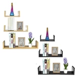60X15cm High Gloss U-shaped Wall Shelf Bracket Floating Shelves Home Decorative Cube
