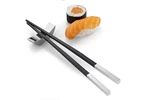 Set bețișoare pentru sushi 2 perechi, nichel și lemn - Philippi