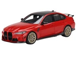 BMW M3 M-Performance (G80) Toronto Red Metallic with Carbon Top 1/18 Model Car by Top Speed