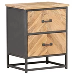 Bedside Cabinet 15.7"x11.8"x19.7" Solid Acacia Wood