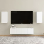 TV Cabinets 2 pcs White 12"x11.8"x23.6" Chipboard