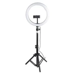10 Inch Dimmable LED Ring Light Photo Selfie Fill Light with Tripod Adjustable Phone Holder Tripod Head for Makeup Live