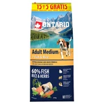 Ontario Adult Medium Fish & Rice 15+5kg zdarma