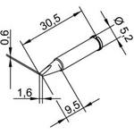 Pájecí hrot Ersa ERSADUR Typ 102 CD LF 16, 1.6 mm