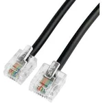 ISDN kabel Hama 44500, [1x RJ45 zástrčka 8p4c - 1x RJ11 zástrčka 6p4c], 6.00 m, černá