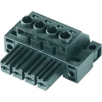 Zásuvkový konektor na kabel Weidmüller BVZ 7.62HP/04/180FC SN BK BX 1929650000, 45.72 mm, pólů 4, rozteč 7.62 mm, 100 ks