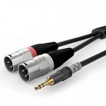 Kabelový adaptér Hicon HBA-3SM2-0300 [1x XLR zástrčka 3pólová - 1x jack zástrčka 3,5 mm], 3.00 m, černá