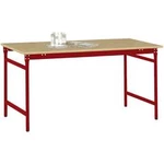 Manuflex BB3045.3003 Servírovací stolek základní stacionárně s multiplex stolní deska v rubínově červená RAL 3003, Šxhxv: 1250 x 800 x 780 mm