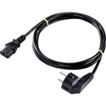 Síťový kabel s IEC zásuvkou Basetech XR-1638070, 2.00 m, černá